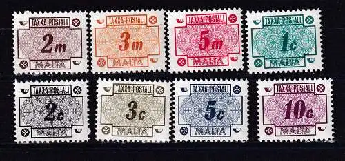 Malta Portomarken  Nr 38/45 Postfrisch / **