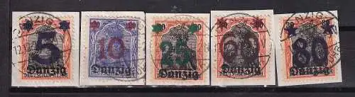 Freie Stadt Danzig  Nr 16/20 Gestempelt (Posten)