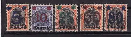 Freie Stadt Danzig  Nr 16/20 Gestempelt (Posten)