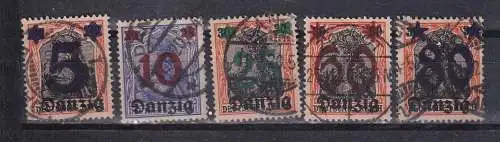 Freie Stadt Danzig  Nr 16/20 Gestempelt (Posten)