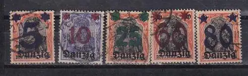 Freie Stadt Danzig  Nr 16/20 Gestempelt (Posten)