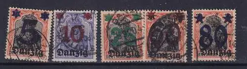 Freie Stadt Danzig  Nr 16/20 Gestempelt (Posten)