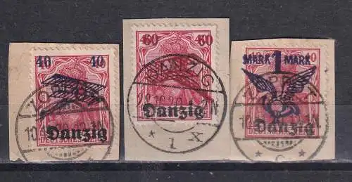 Freie Stadt Danzig  Nr 50/52 Gestempelt (Posten)