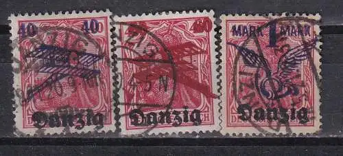 Freie Stadt Danzig  Nr 50/52 Gestempelt (Posten)