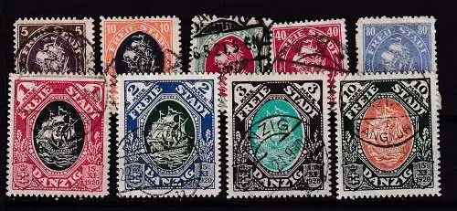 Freie Stadt Danzig  Nr 53/62 Gestempelt (Posten)