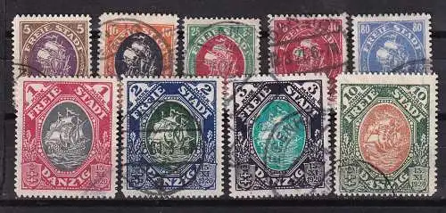 Freie Stadt Danzig  Nr 53/62 Gestempelt (Posten)