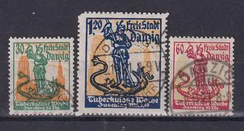 Freie Stadt Danzig  Nr 90/92 Gestempelt (Posten)