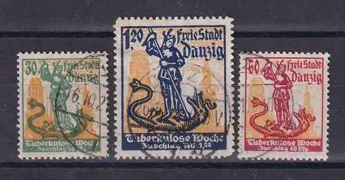 Freie Stadt Danzig  Nr 90/92 Gestempelt (Posten)