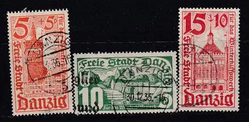 Freie Stadt Danzig  Nr 256/58 Gestempelt (Posten)
