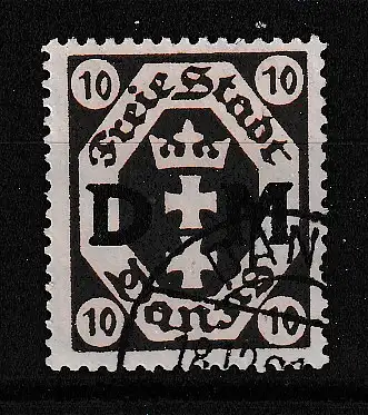 Freie Stadt Danzig Dienstmarken  Nr 2 Gestempelt (Posten)