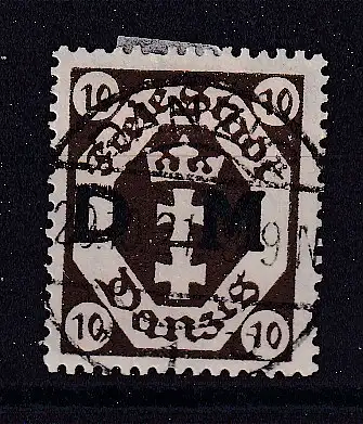 Freie Stadt Danzig Dienstmarken  Nr 2 Gestempelt (Posten)