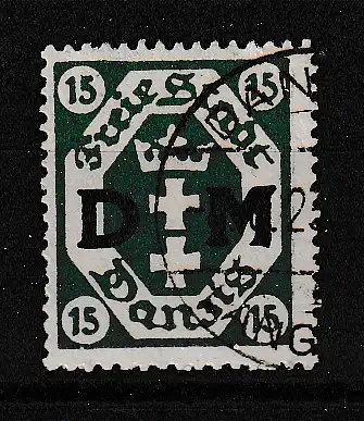Freie Stadt Danzig Dienstmarken  Nr 3 Gestempelt (Posten)