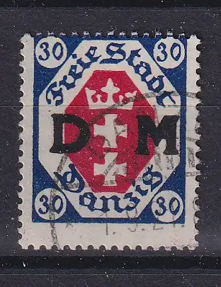 Freie Stadt Danzig Dienstmarken  Nr 6 Gestempelt (Posten)