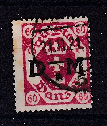 Freie Stadt Danzig Dienstmarken  Nr 9 Gestempelt (Posten)