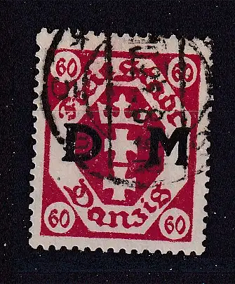 Freie Stadt Danzig Dienstmarken  Nr 9 Gestempelt (Posten)