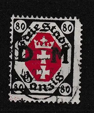Freie Stadt Danzig Dienstmarken  Nr 10 Gestempelt (Posten)