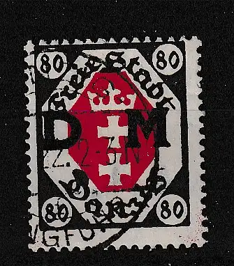 Freie Stadt Danzig Dienstmarken  Nr 10 Gestempelt (Posten)