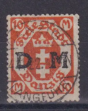 Freie Stadt Danzig Dienstmarken  Nr 27 Gestempelt (Posten)