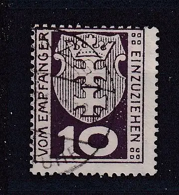 Freie Stadt Danzig Portomarken  Nr 1 Gestempelt (Posten)