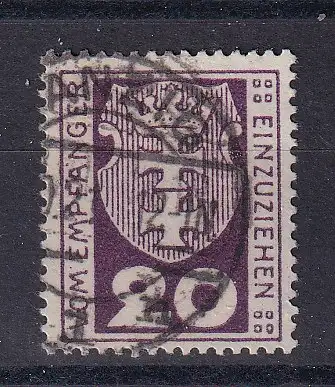 Freie Stadt Danzig Portomarken  Nr 2 Gestempelt (Posten)