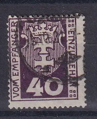 Freie Stadt Danzig Portomarken  Nr 3 Gestempelt (Posten)