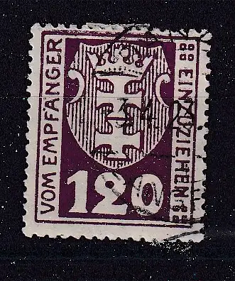 Freie Stadt Danzig Portomarken  Nr 7 Gestempelt (Posten)