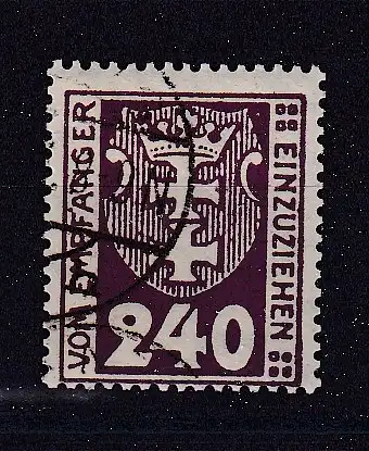 Freie Stadt Danzig Portomarken  Nr 9 Gestempelt (Posten)