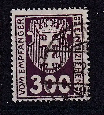 Freie Stadt Danzig Portomarken  Nr 10 Gestempelt (Posten)