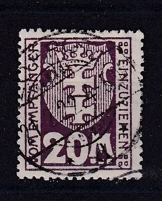 Freie Stadt Danzig Portomarken  Nr 22 Gestempelt (Posten)