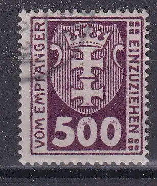 Freie Stadt Danzig Portomarken  Nr 19 Gestempelt (Posten)