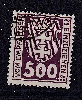 Freie Stadt Danzig Portomarken  Nr 19 Gestempelt (Posten)