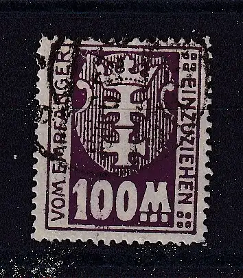 Freie Stadt Danzig Portomarken  Nr 24 Gestempelt (Posten)