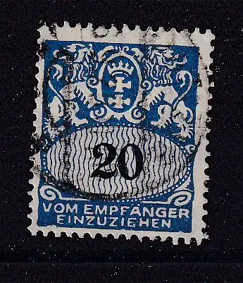 Freie Stadt Danzig Portomarken  Nr 32 Gestempelt (Posten)