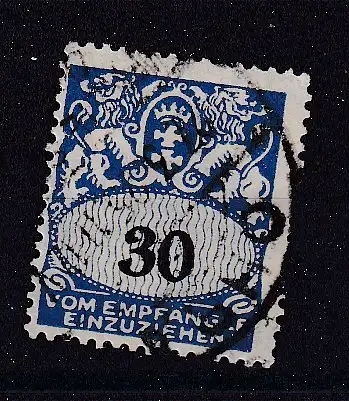Freie Stadt Danzig Portomarken  Nr 33 Gestempelt (Posten)