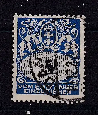 Freie Stadt Danzig Portomarken  Nr 30 Gestempelt (Posten)