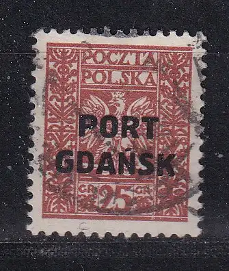 Freie Stadt Danzig Polnische Post  Nr 8 Gestempelt (Posten)