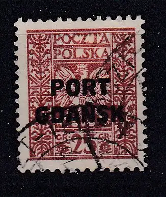 Freie Stadt Danzig Polnische Post  Nr 8 Gestempelt (Posten)