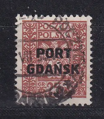 Freie Stadt Danzig Polnische Post  Nr 8 Gestempelt (Posten)