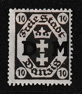 Freie Stadt Danzig Dienstmarken  Nr 2 Postfrisch / **