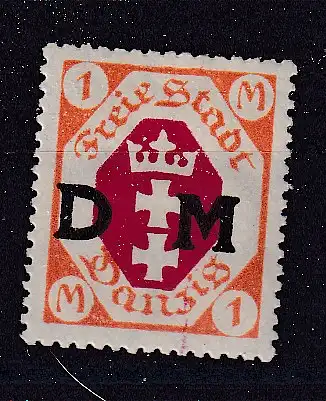 Freie Stadt Danzig Dienstmarken  Nr 11 Postfrisch / **