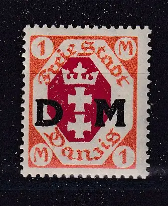 Freie Stadt Danzig Dienstmarken  Nr 11 Postfrisch / **