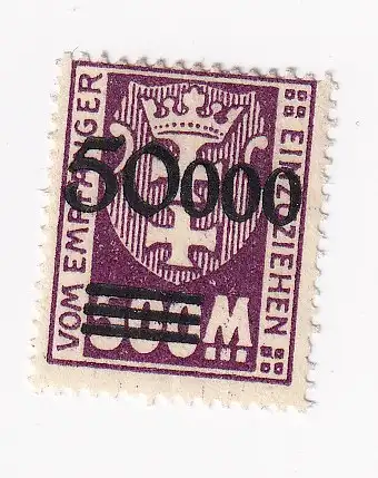 Freie Stadt Danzig Portomarken  Nr 28 Postfrisch / **