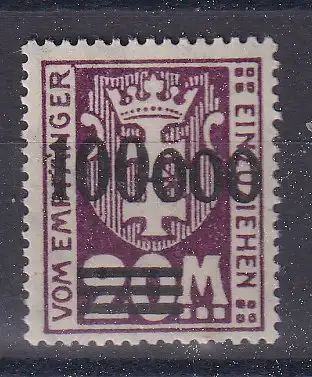 Freie Stadt Danzig Portomarken  Nr 29 Postfrisch / **