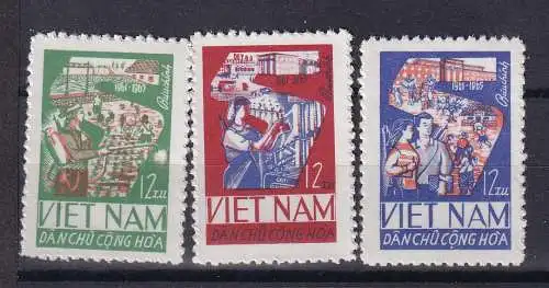 Vietnam  Nr 420/22 Ohne Gummierung (*)