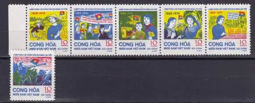 Vietnam Ausgaben der Vietcong  Nr 44/49 Ohne Gummierung (*)