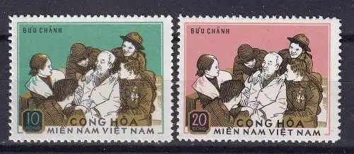 Vietnam Ausgaben der Vietcong  Nr 50/51 Ohne Gummierung (*)