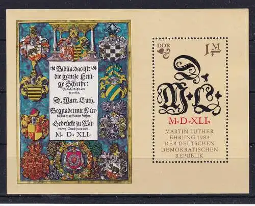 DDR  Nr Block 73 Postfrisch / **