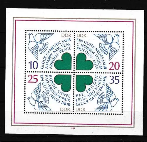 DDR  Nr Block 75 Postfrisch / **