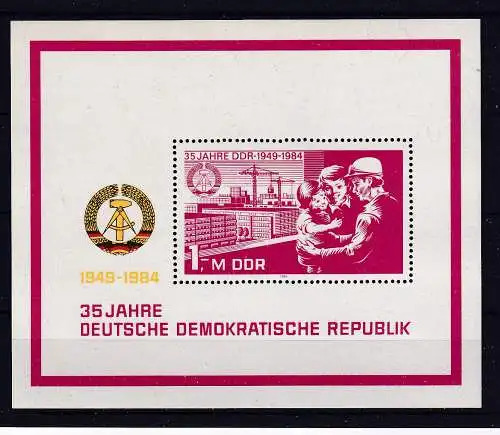 DDR  Nr Block 78 Postfrisch / **