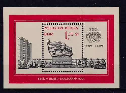 DDR  Nr Block 89 Postfrisch / **